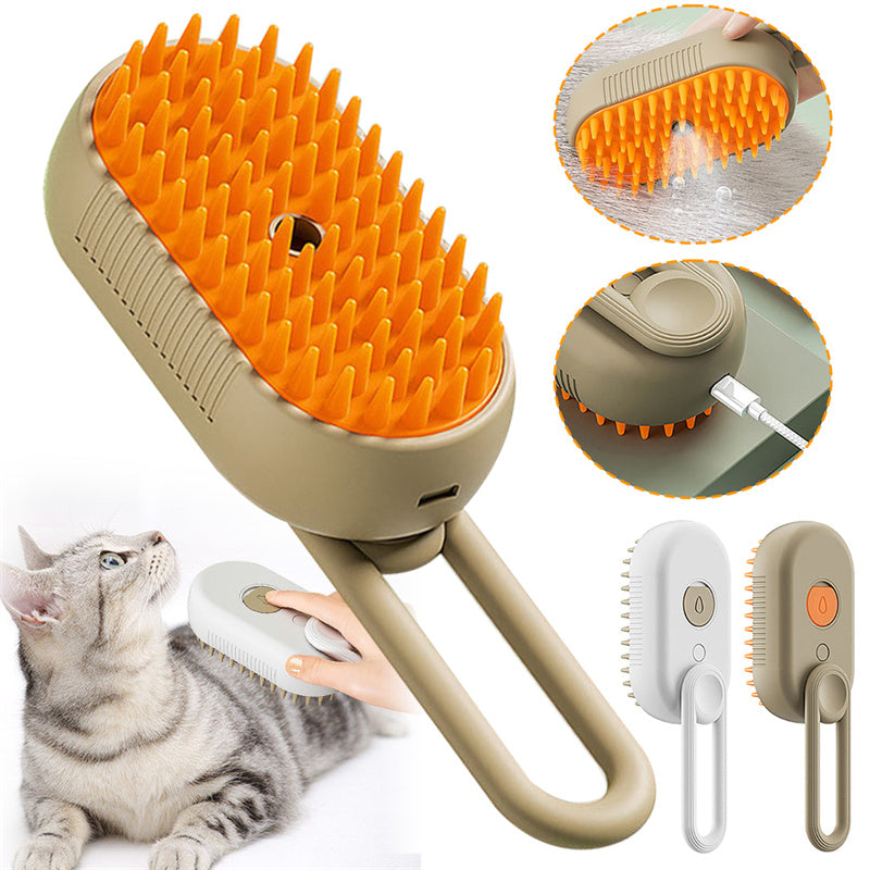 idealbox 3-in-1-Dampfbürste für Katzen und Hunde